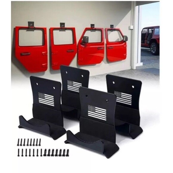 America Flag Storage Door Jeep Hangers - Picture 1 of 3